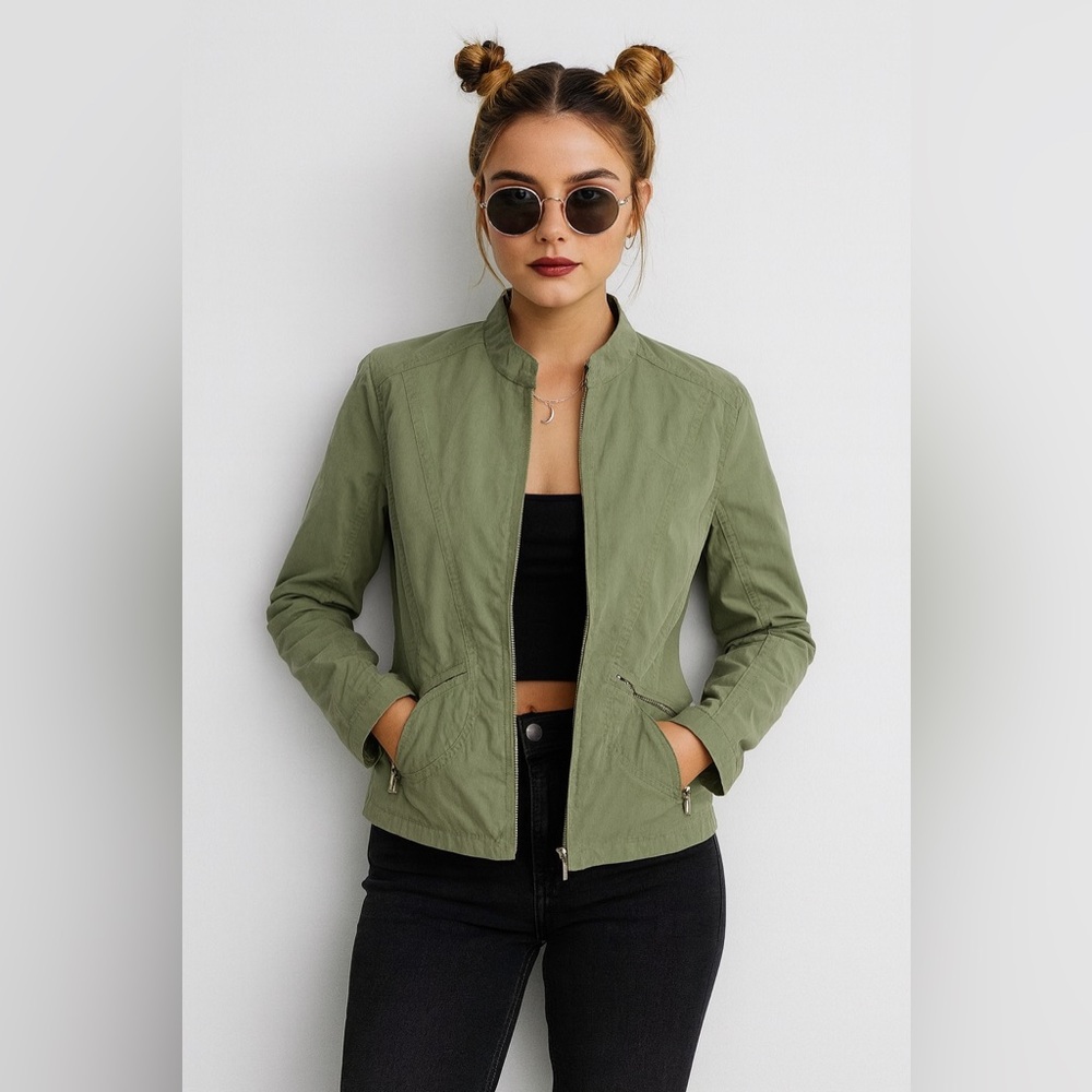 French Cuff Green Jacket Small